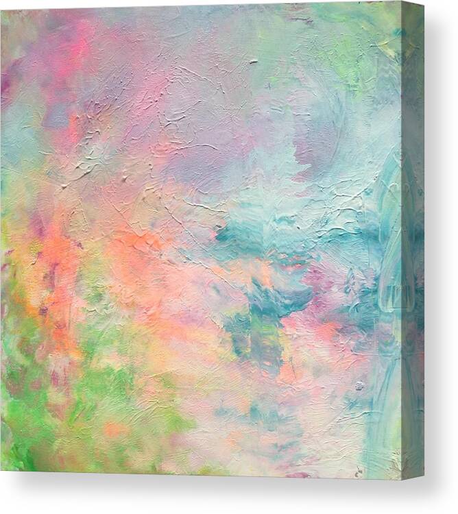Abstract Art Canvas Print featuring the painting Into the Mist by Patty Kay Hall