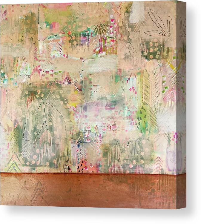 Intuitive Painting Canvas Print featuring the drawing Intuitive Painting by Claudia Schoen
