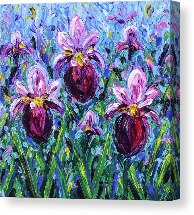 Iris Canvas Print featuring the painting Iris Solstice by Bari Rhys