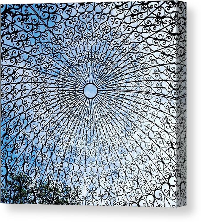 Iron Canvas Print featuring the photograph Iron Lace Dome by Vicki Noble