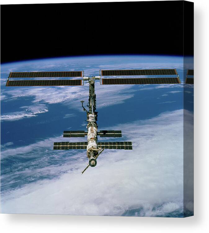 Nasa Canvas Print featuring the photograph ISS - December 2000 by Nasa