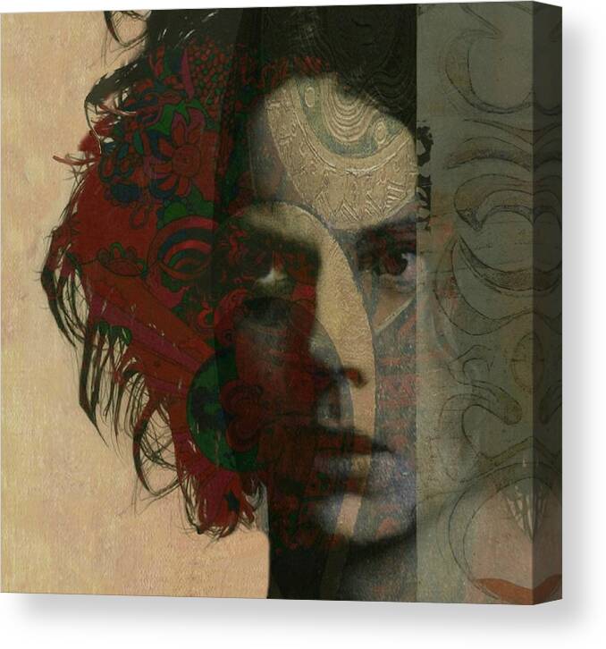 American Canvas Print featuring the digital art Jack White - The White Stripes by Paul Lovering