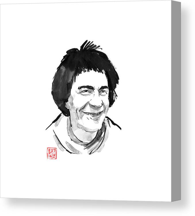 Christian Clavier Canvas Print featuring the drawing Jaquouille by Pechane Sumie