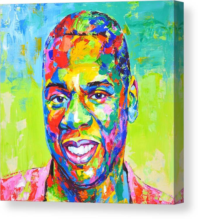 Jay-z Canvas Print featuring the painting Jay-Z. by Iryna Kastsova
