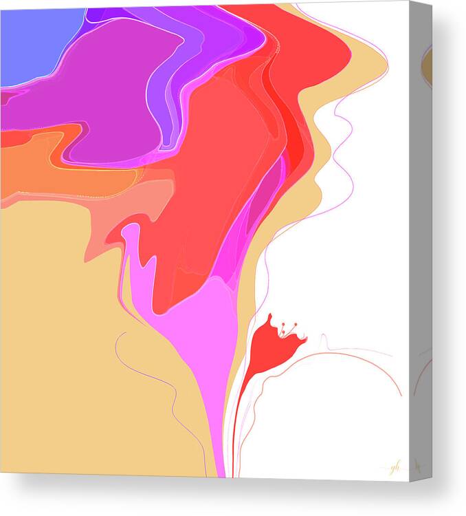 Abstract Canvas Print featuring the digital art Joie de Vivre by Gina Harrison