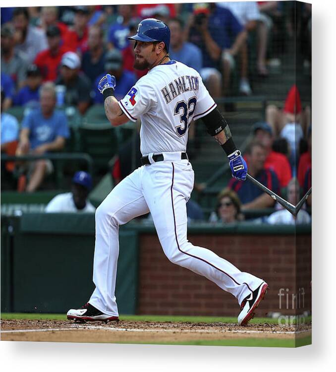 Second Inning Canvas Print featuring the photograph Josh Hamilton by Sarah Crabill