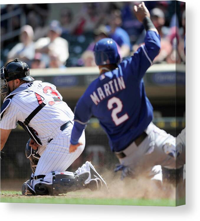 American League Baseball Canvas Print featuring the photograph Josmil Pinto by Hannah Foslien