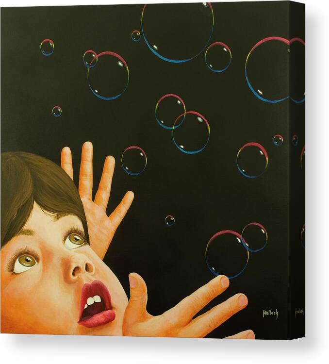 Happy Child Canvas Print featuring the painting Joy by Jack Malloch