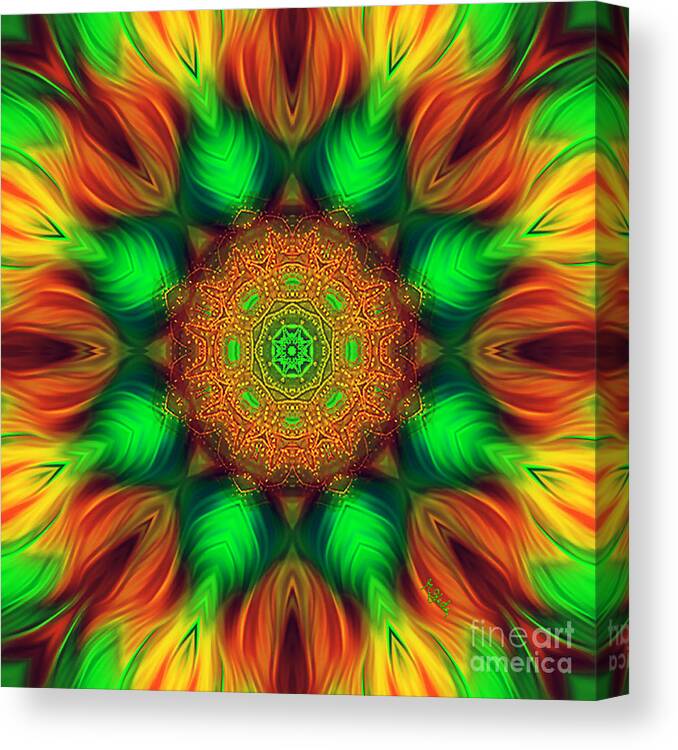 Joyful Canvas Print featuring the digital art Joyful flower by Giada Rossi