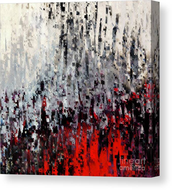 Red Canvas Print featuring the painting Judges 6 12. The Lord Is With You. by Mark Lawrence