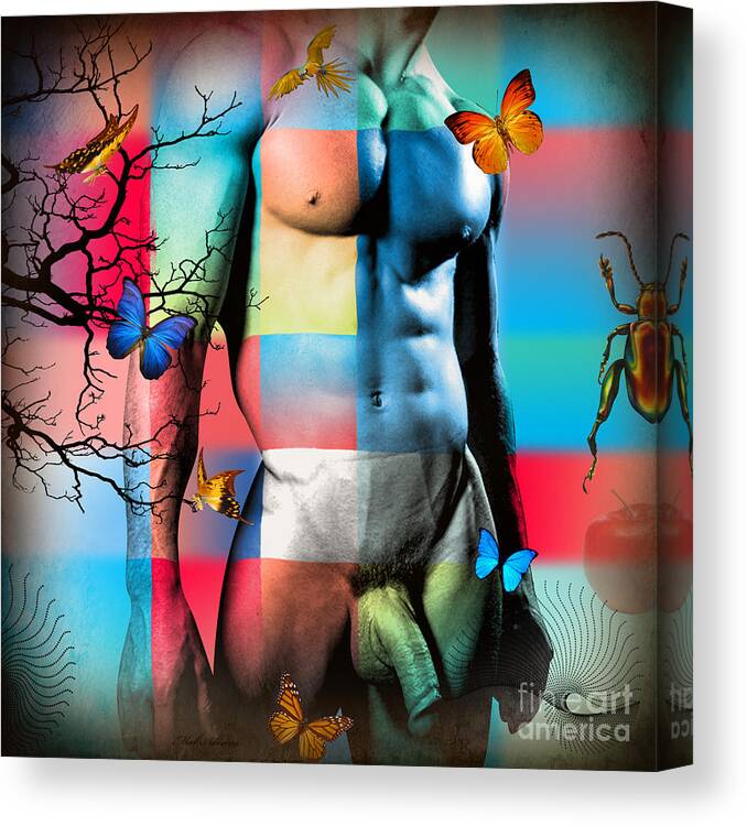 Collage Canvas Print featuring the digital art Just Like In Heaven by Mark Ashkenazi
