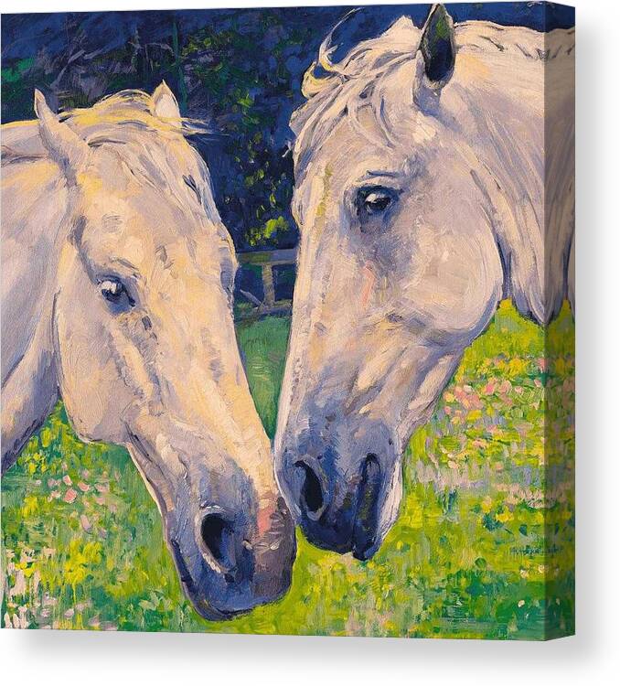 Horses Canvas Print featuring the painting Kinship by Teresa Trotter