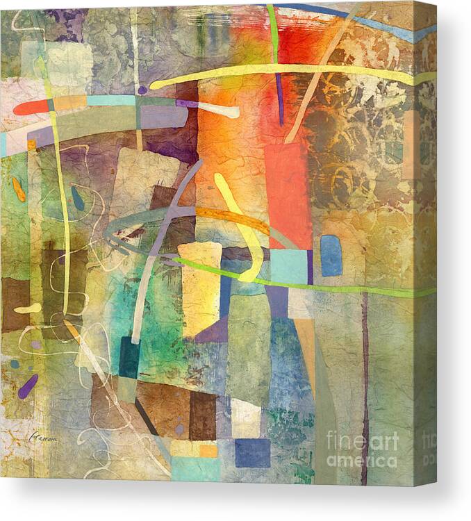 Kismet Canvas Print featuring the painting Kismet-Yellow by Hailey E Herrera