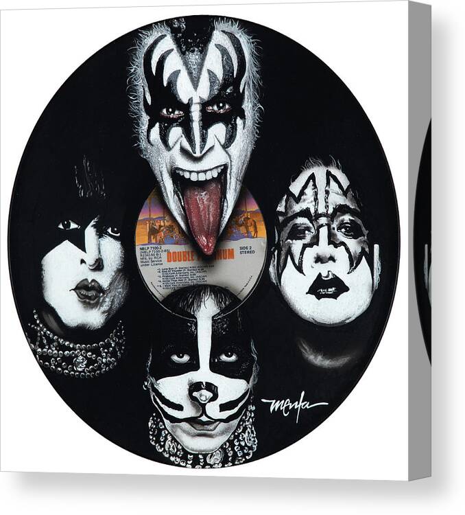 Kiss Canvas Print featuring the painting Kiss Double Platinum by Dan Menta