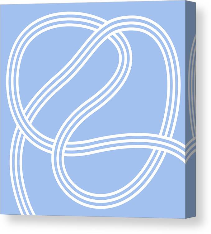Nikita Coulombe Canvas Print featuring the painting Knot 3 in periwinkle by Nikita Coulombe