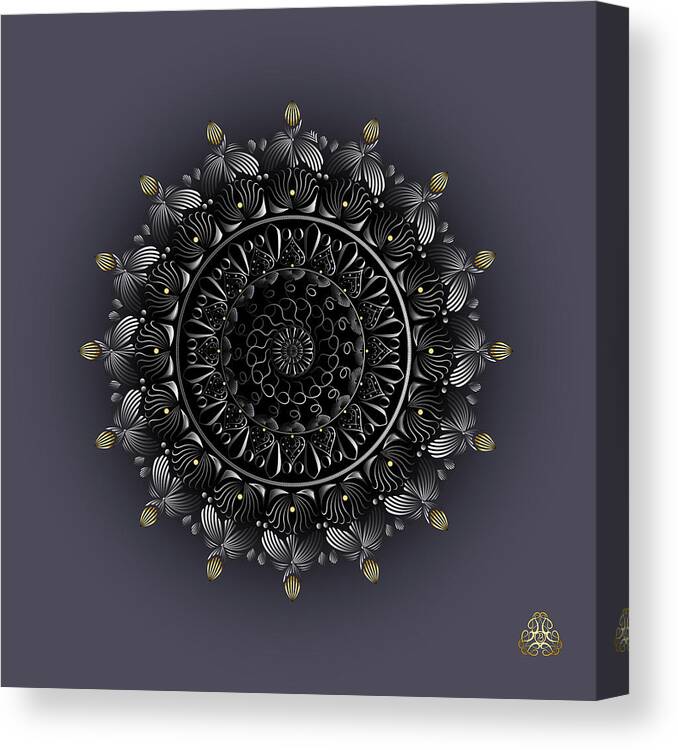 Mandala Canvas Print featuring the digital art Kuklos No 4342 by Alan Bennington