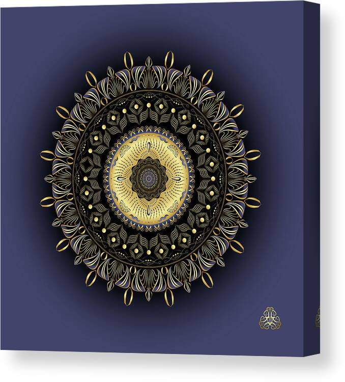 Mandala Canvas Print featuring the digital art Kuklos No 4343 by Alan Bennington