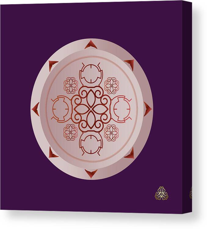 Mandala Canvas Print featuring the digital art Kuklos No 4385 by Alan Bennington