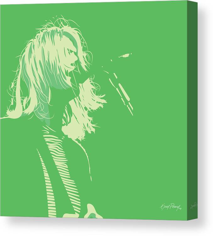 Kurt Cobain Canvas Print featuring the digital art Kurt Cobain by Kevin Putman