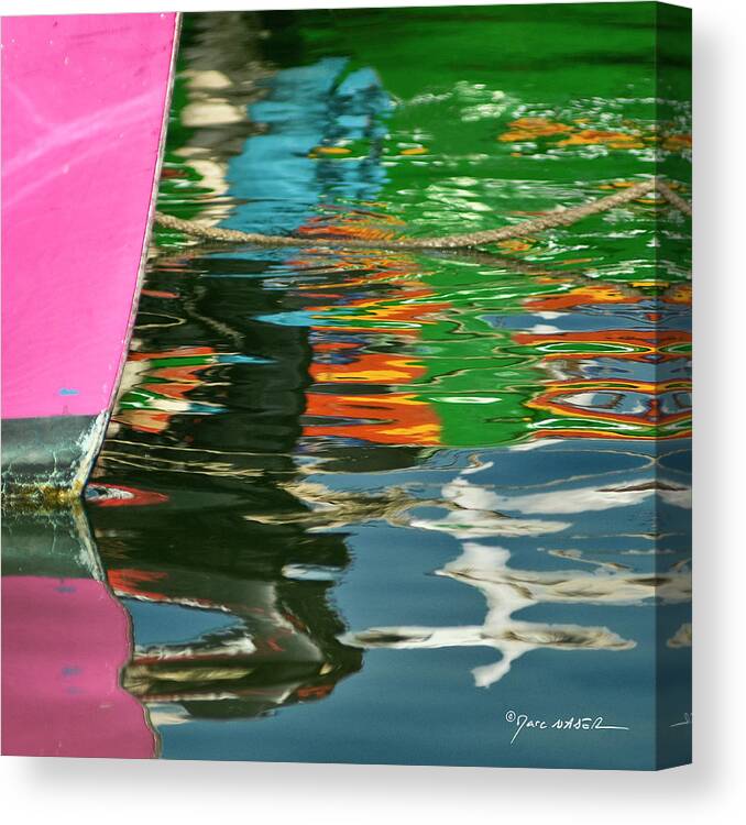 Fishing Boats Canvas Print featuring the photograph La Vie En Rose by Marc Nader