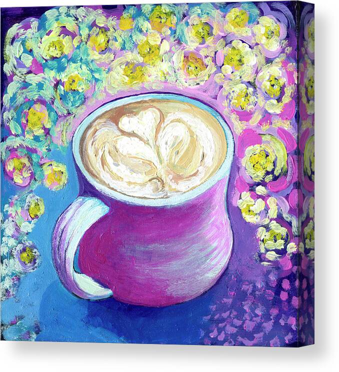 Latte Canvas Print featuring the painting Latte Love by Jennifer Lommers