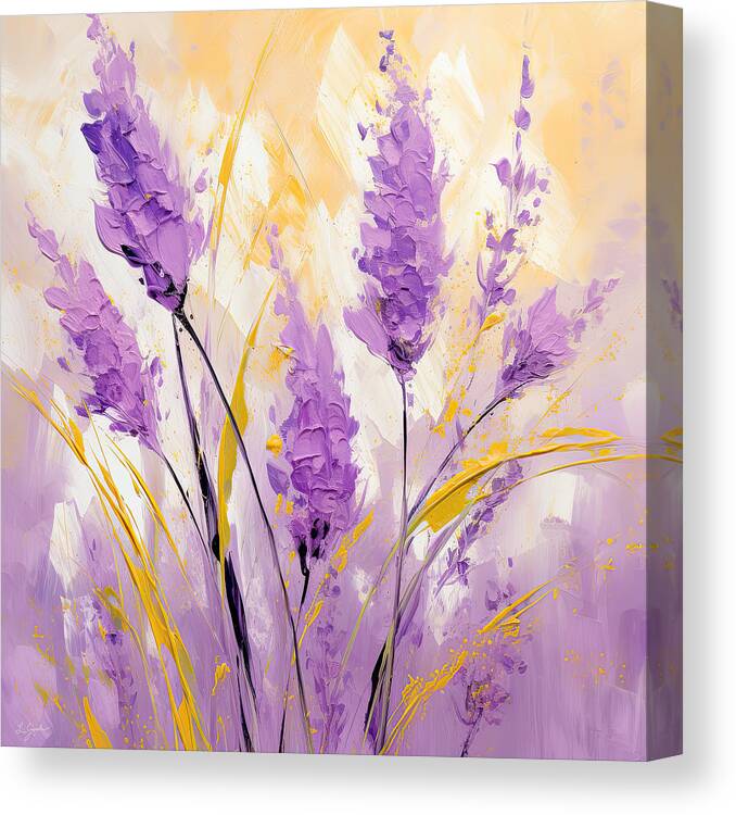 Lavender Canvas Print featuring the painting Lavender Mist by Lourry Legarde