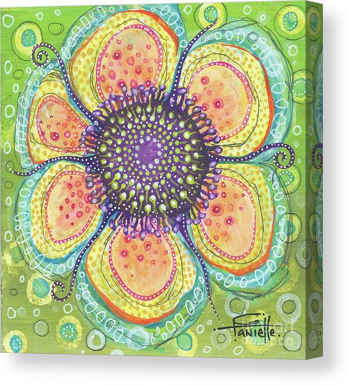 Flower Painting Canvas Print featuring the painting Letting Go by Tanielle Childers