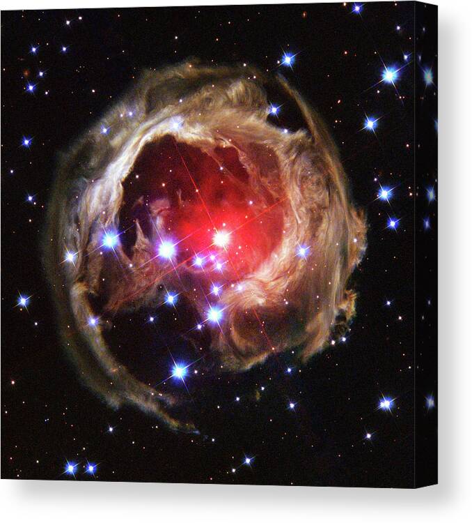 Photography Canvas Print featuring the photograph Light Echo around star V838 Monocerotis by Nasa