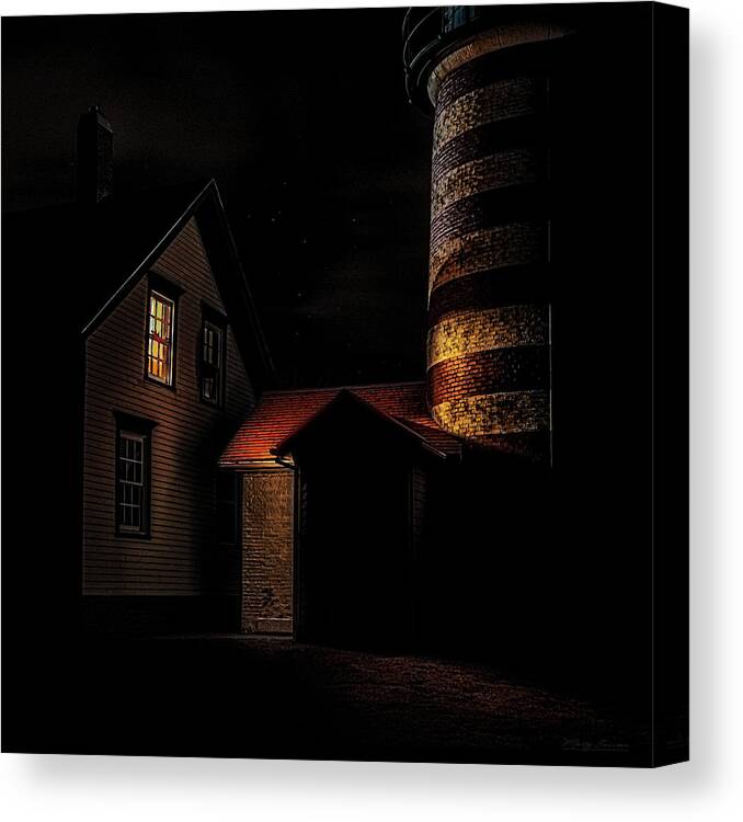 Lightkeeper Canvas Print featuring the photograph Lightkeepers Vigil by Marty Saccone