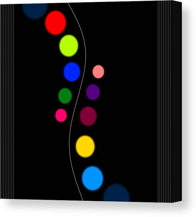 Dots Canvas Print featuring the digital art Line Up by Designs By L