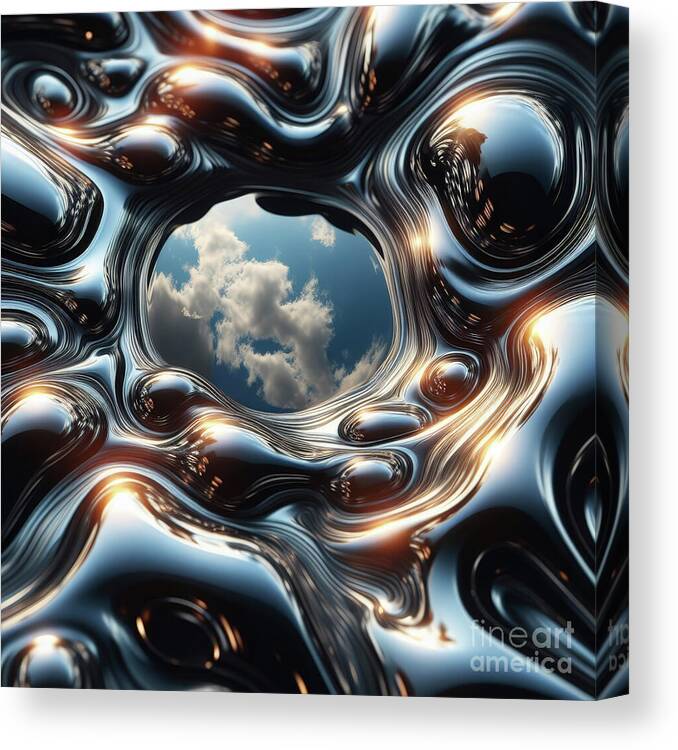 Liquid Sky Canvas Print featuring the digital art Liquid Sky by David Manlove