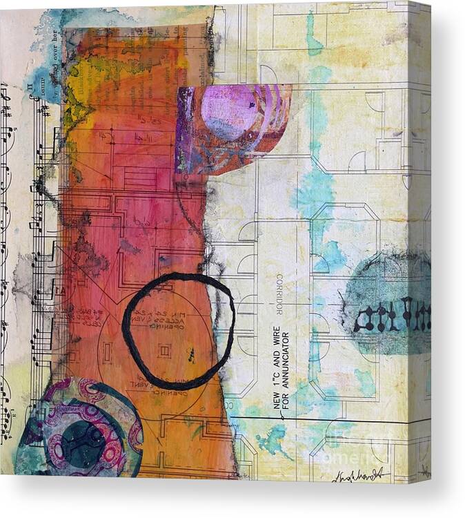Mixed Media Canvas Print featuring the mixed media Listen to the Trees by Laurel Englehardt