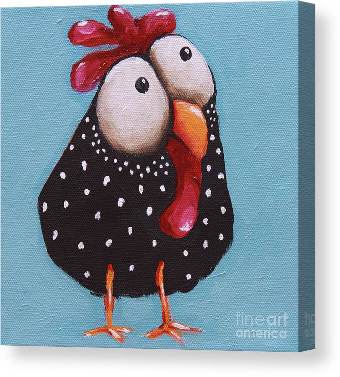 Chicken Canvas Print featuring the painting Little Chicken by Lucia Stewart