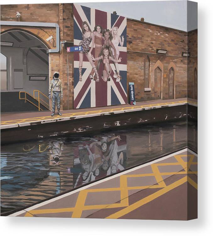Astronaut Canvas Print featuring the painting London Spice by Scott Listfield