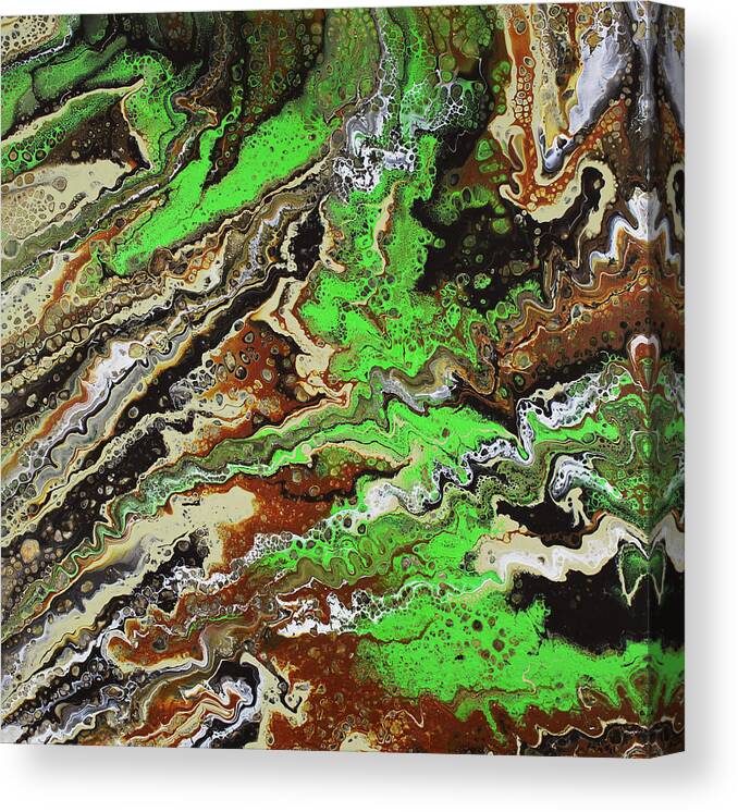  Canvas Print featuring the painting Looking Through The Layers by Embrace The Matrix