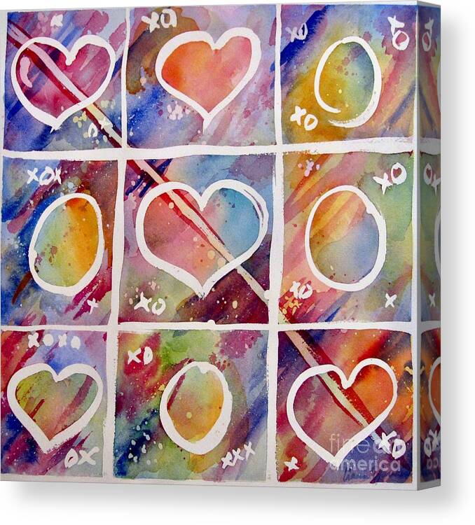 Watercolor Canvas Print featuring the painting Love Wins by Liana Yarckin