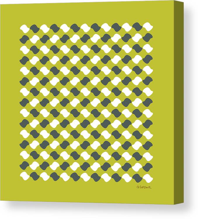 Op Art Canvas Print featuring the mixed media Lumachine 2 - Little Shells - 1995 by Gianni Sarcone