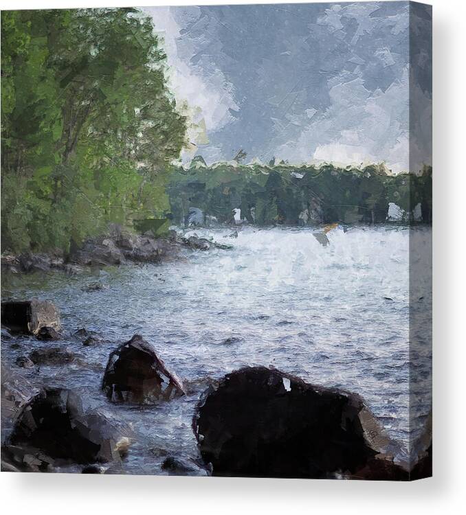 Digital Paint Canvas Print featuring the digital art Maine by George Pennington