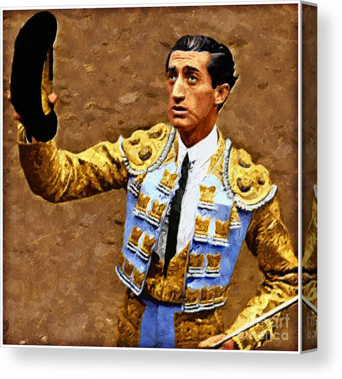 Spanish Canvas Print featuring the digital art Manolete by Marisol VB