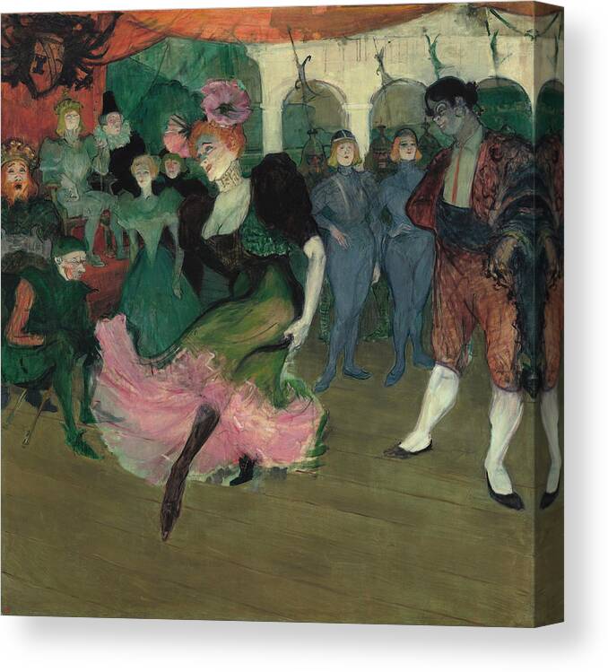 Henri De Toulouse-lautrec Canvas Print featuring the painting Marcelle Lender Dancing the Bolero in 'Chilperic'. Dated 1895-1896. by Henri de Toulouse-Lautrec
