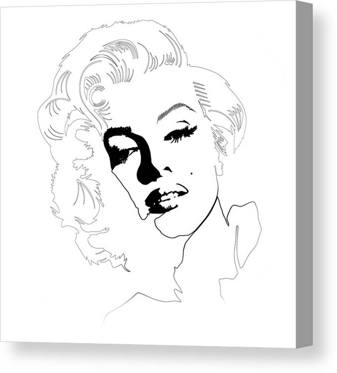 Marilyn Monroe Canvas Print featuring the digital art Marilyn Monroe by Naxart Studio