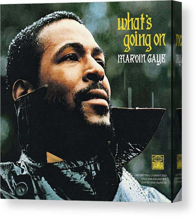 Marvin Gaye Canvas Print featuring the photograph Marvin Gaye Whats Going On by Imagery-at- Work