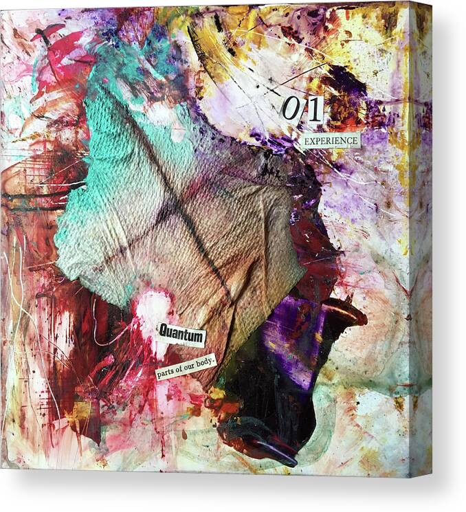 Abstract Art Canvas Print featuring the painting Mauled Savior by Rodney Frederickson