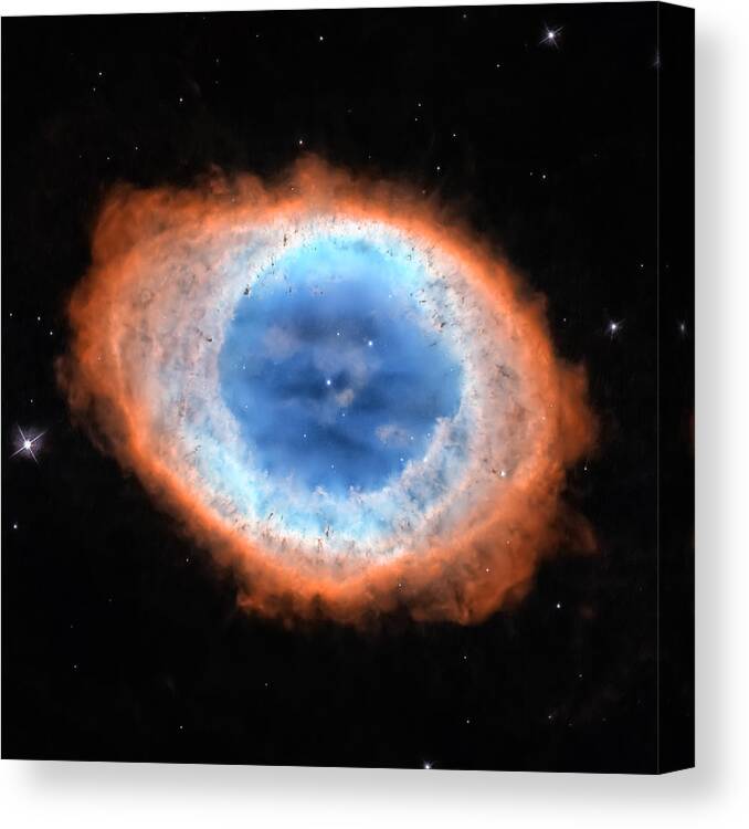 Messier 57 Canvas Print featuring the photograph Messier 57 by Mango Art