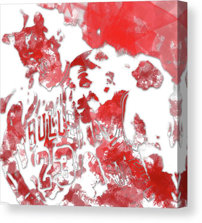Michael Jordan Canvas Print featuring the mixed media Michael Jordan and Scottie Pippen by Brian Reaves