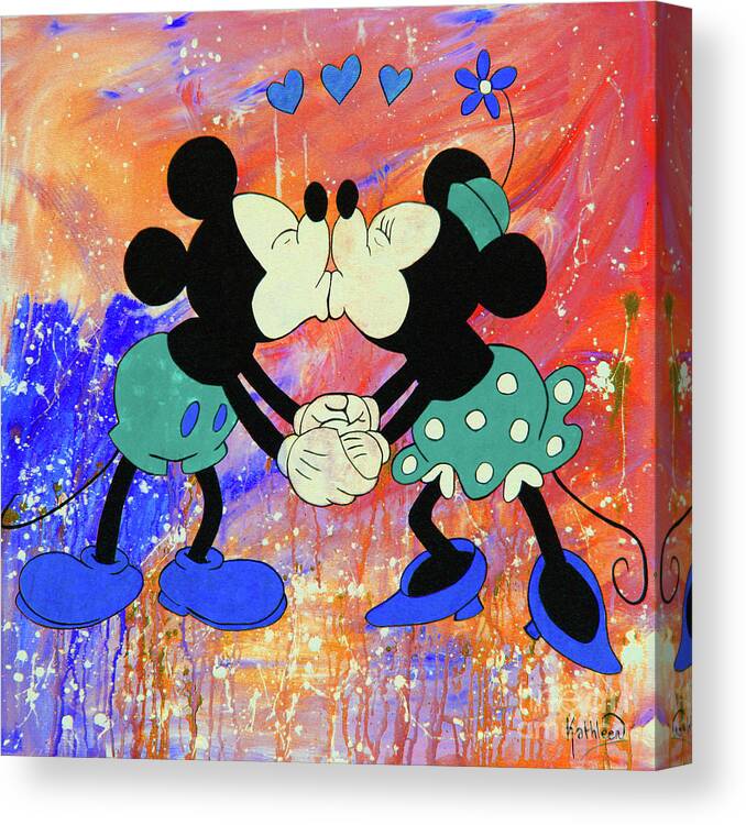 Mickey and Minnie Mouse Coca Painting Coffee Mug by Kathleen