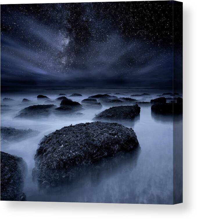 Night Canvas Print featuring the photograph Midnight Blues by Jorge Maia