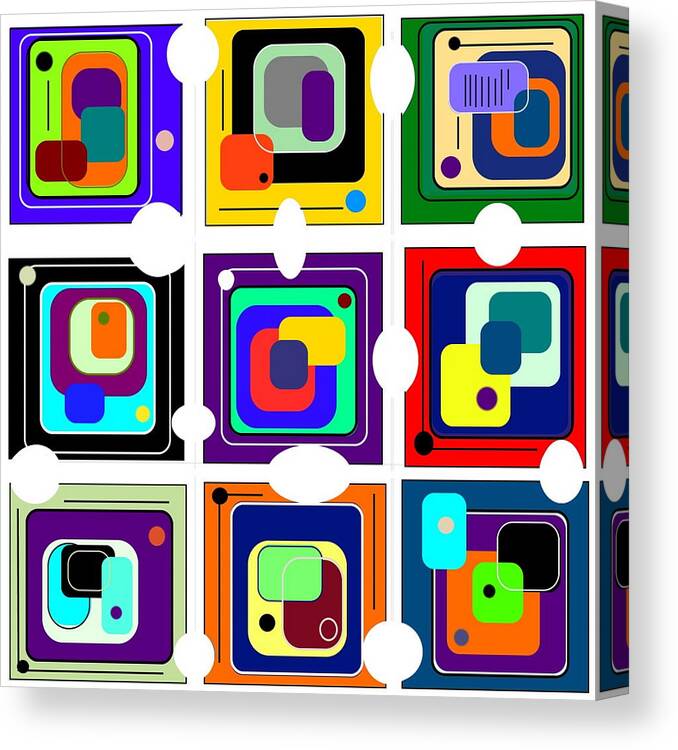 Corners Canvas Print featuring the digital art Missing Pieces by Designs By L