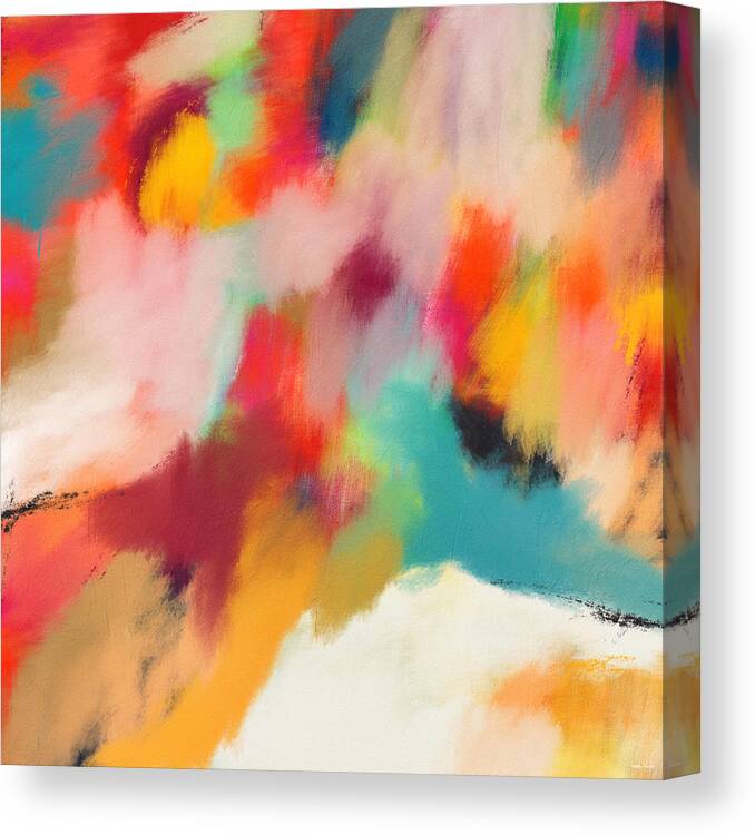 Abstract Canvas Print featuring the mixed media Mood Lift 4- Art by Linda Woods by Linda Woods
