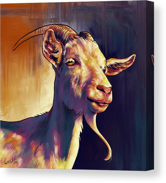 Goat Canvas Print featuring the digital art Moose by DawgPainter